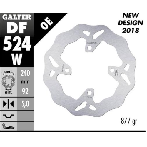 disco freno moto galfer wave fijo 240x5mm df524w