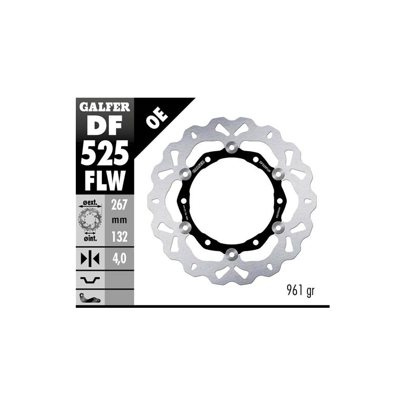 disco freno moto galfer wave flotante 267x4mm df52