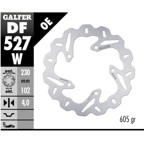 disco freno moto galfer wave fijo 230x4mm df527w