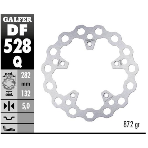 disco de freno trasero galfer df528q cubiq 282x5 mm yamaha t max 530 560