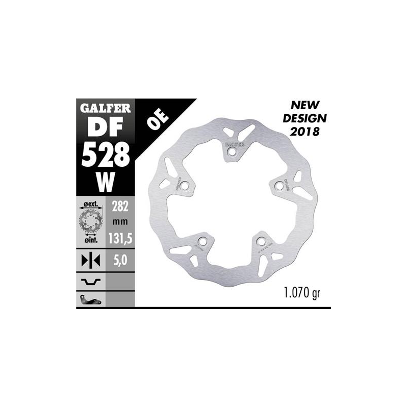 disco de freno trasero galfer df528w wave fijo 282x5 mm para yamaha t max 530