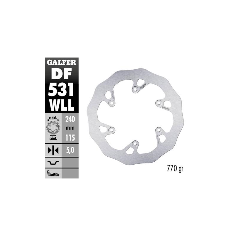disco freno moto galder wave fijo solido df531wll