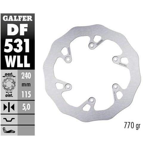 disco freno moto galder wave fijo solido df531wll