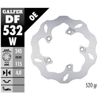 disco freno moto galfer wave fijo 245x4mm df532w
