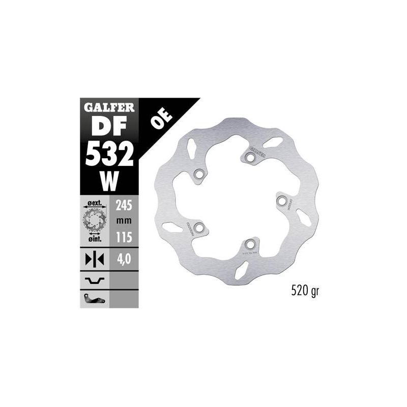 disco freno moto galfer wave fijo 245x4mm df532w