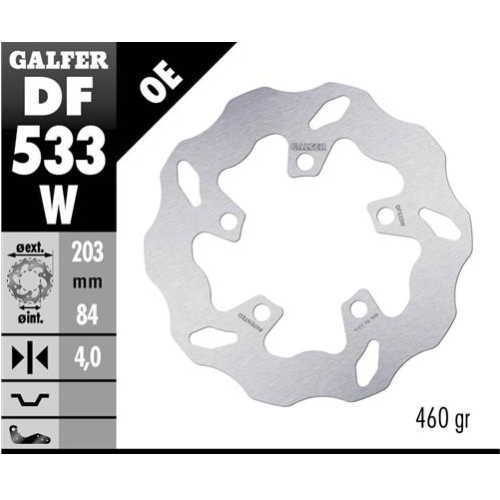 disco freno moto galfer wave fijo 203x4mm df533w