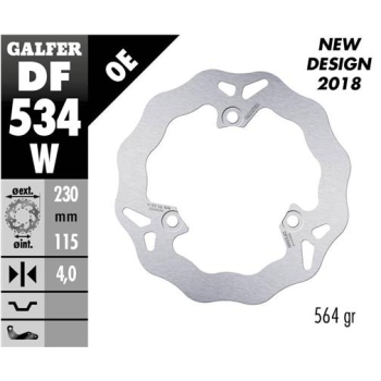 disco freno moto galfer wave fijo 230x4mm df534w