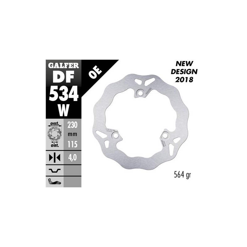 disco freno moto galfer wave fijo 230x4mm df534w