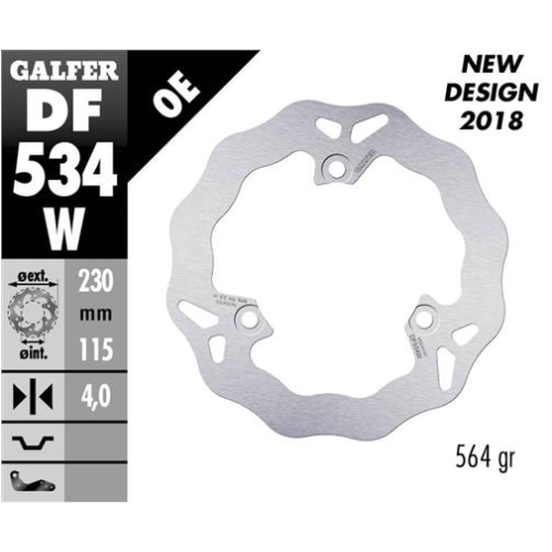disco freno moto galfer wave fijo 230x4mm df534w