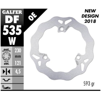 disco freno moto galfer wave fijo 230x4 5mm df535w