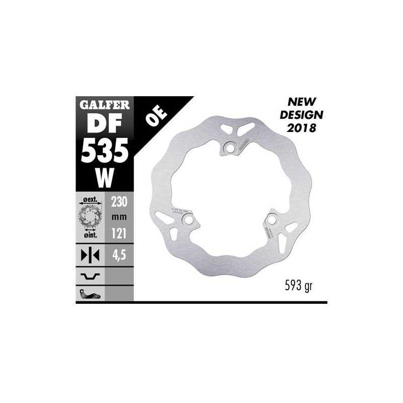 disco freno moto galfer wave fijo 230x4 5mm df535w