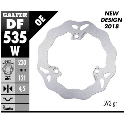 disco freno moto galfer wave fijo 230x4 5mm df535w