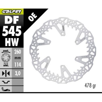 disco de freno delantero galfer ducati desmo 450 mx front