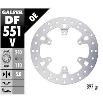disco freno moto fijo galfer 240x5mm df551v