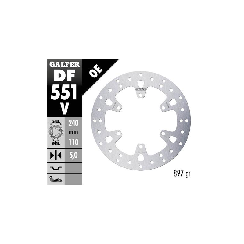 disco freno moto fijo galfer 240x5mm df551v
