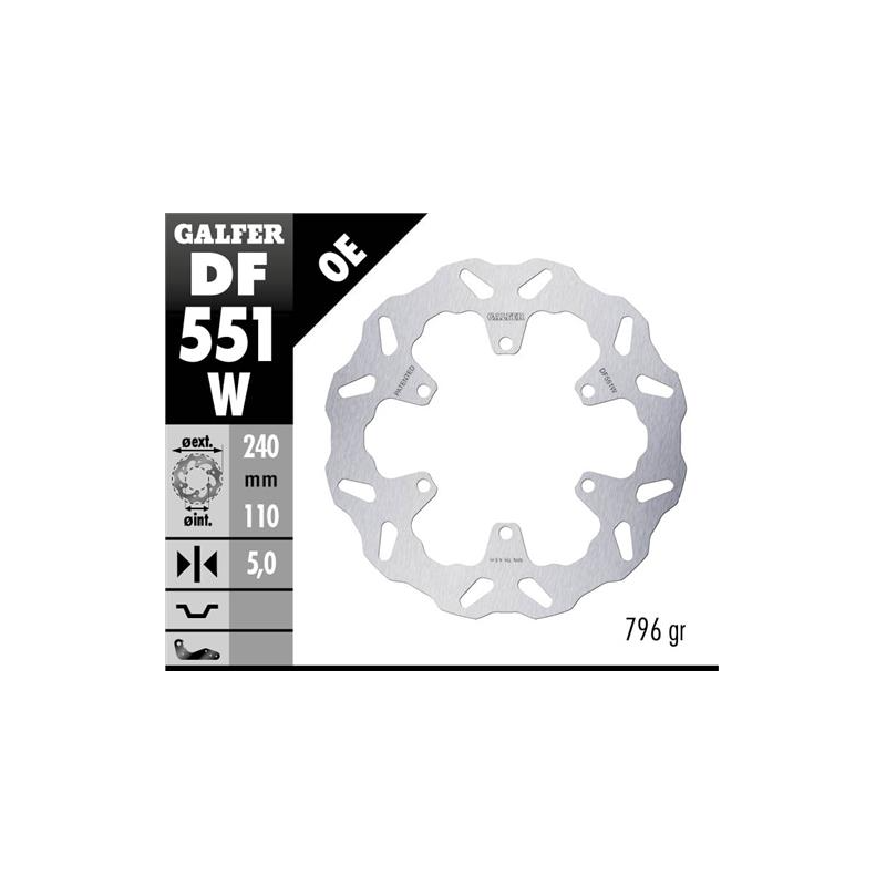 disco freno moto galfer wave fijo 240x5mmdf551w