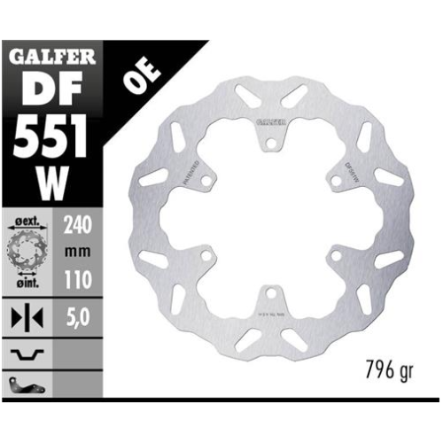 disco freno moto galfer wave fijo 240x5mmdf551w