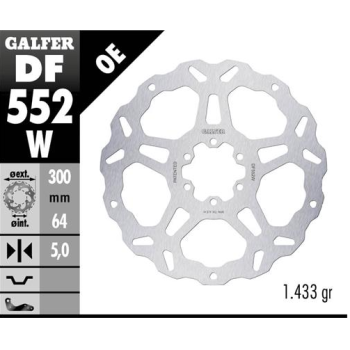 disco freno moto galfer wave fijo 300x5mm df552w