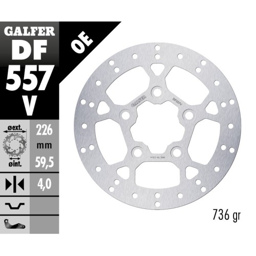 disco de freno galfer fijo redondo 226x4mm df557