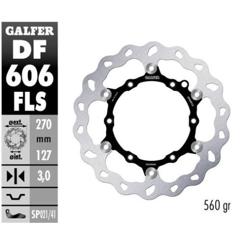 disco freno moto galfer wave flotante 270x3mm df60
