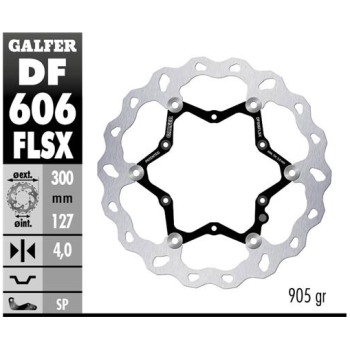 disco freno moto galfer wave flotante df606flsx