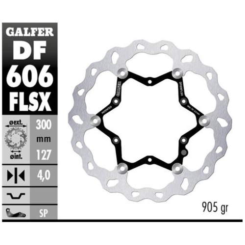 disco freno moto galfer wave flotante df606flsx