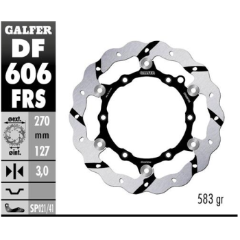 disco freno moto galfer wave flotante df606frs
