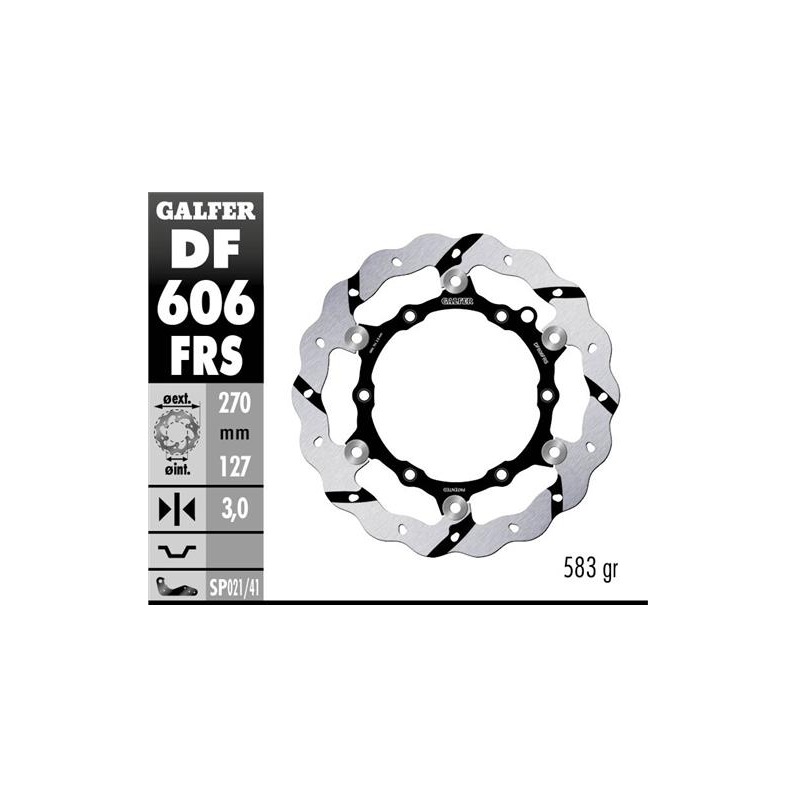 disco freno moto galfer wave flotante df606frs