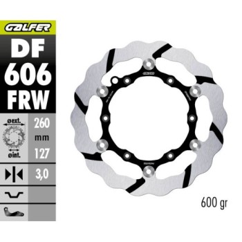 disco de freno delantero galfer df606frw ktm sxs power wave ranurado