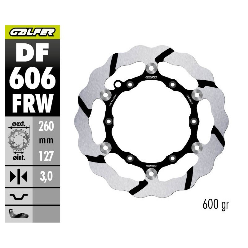 disco de freno delantero galfer df606frw ktm sxs power wave ranurado