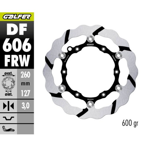 disco de freno delantero galfer df606frw ktm sxs power wave ranurado