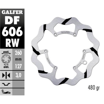 disco freno delantero wave galfer df606rw 260x3 mm 6 tornillos o143 ktm husqvarna gasgas
