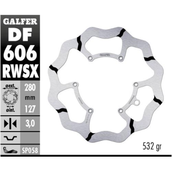 disco freno moto galfer wave fijo 280x3m df606rw