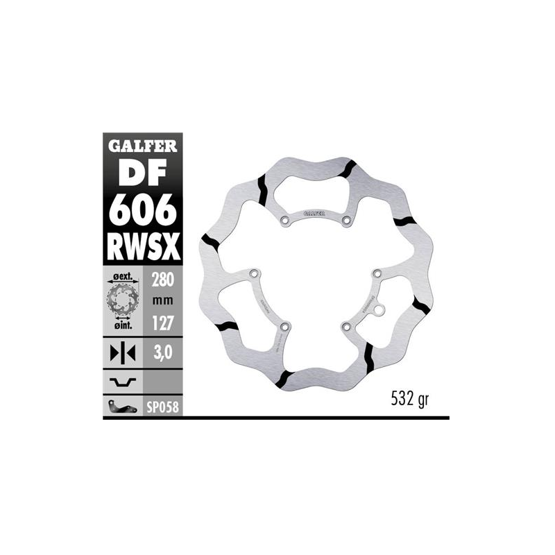 disco freno moto galfer wave fijo 280x3m df606rw
