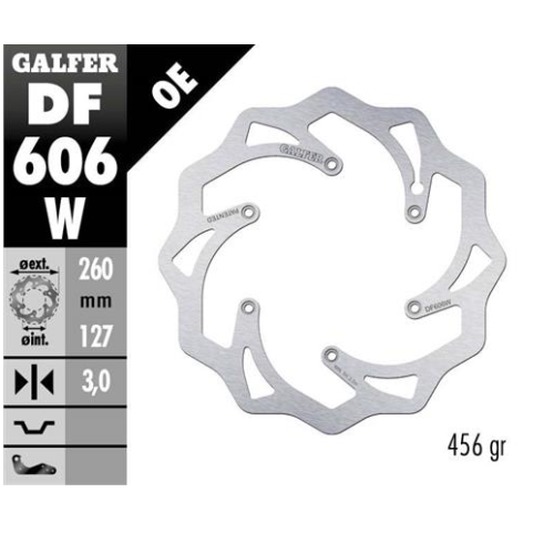disco freno moto galfer wave fijo 260x3 2mm df606w