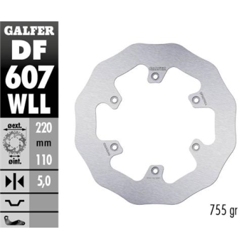 disco freno moto galder wave fijo solido df607wll