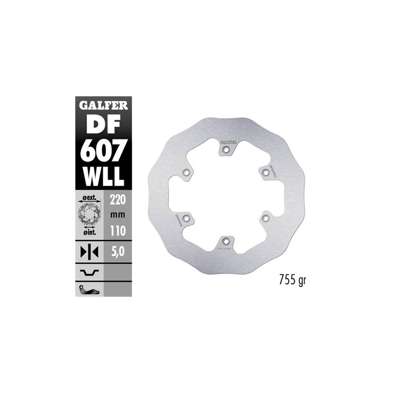 disco freno moto galder wave fijo solido df607wll