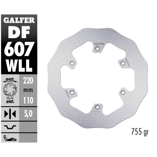 disco freno moto galder wave fijo solido df607wll