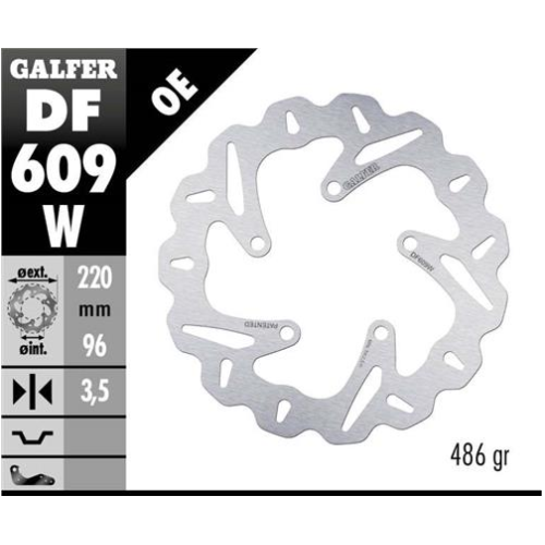 disco freno moto galfer wave fijo 220x3mm df609w