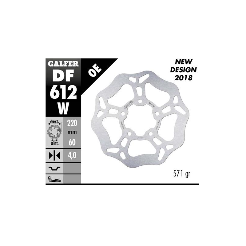 disco freno moto galfer wave fijo 220x4mm df612w