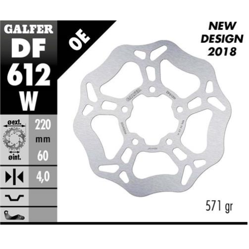 disco freno moto galfer wave fijo 220x4mm df612w