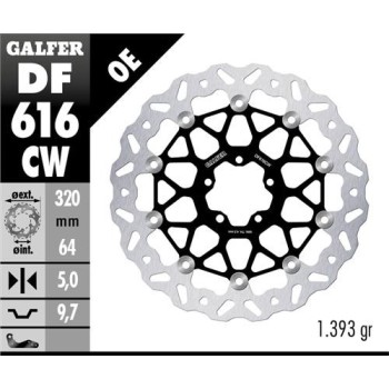 disco de freno delantero ktm 890 smt df616cw