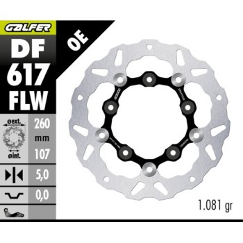 disco de freno delantero galfer df617flw ktm 890 smt my23
