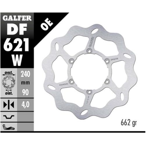 disco freno moto galfer wave fijo 240x4mm df621w
