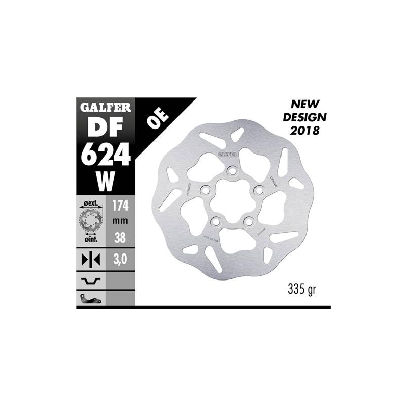 disco freno moto galfer wave fijo 174x3mm df624w