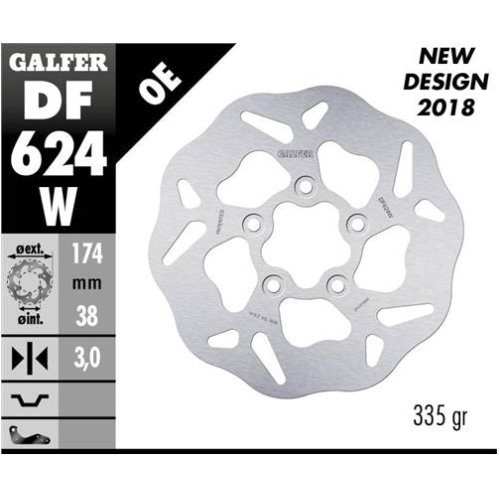 disco freno moto galfer wave fijo 174x3mm df624w