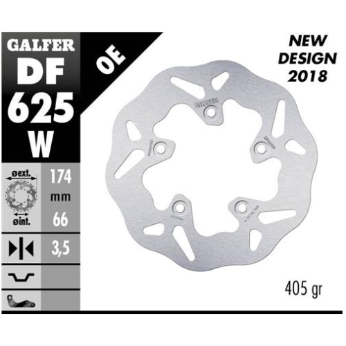 disco freno moto galfer wave fijo 174x3mm df625w