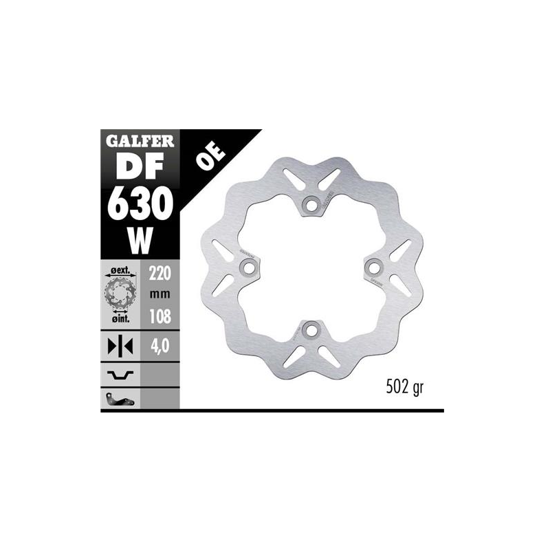 disco freno moto galfer wave fijo 220x4mm df630w