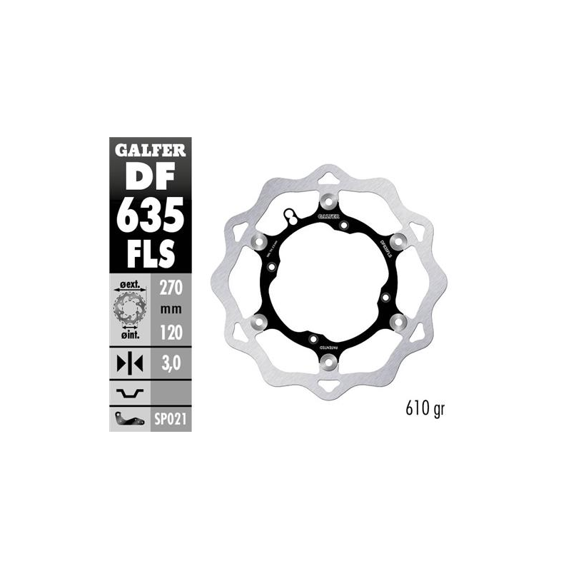 disco freno moto galfer wave flotante 270x3mm df63