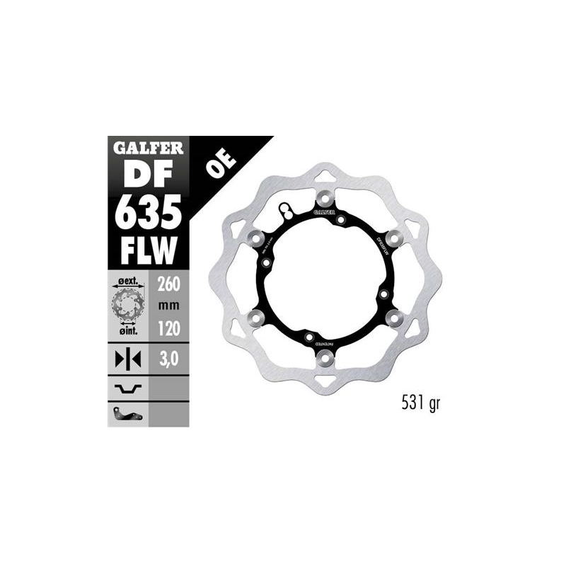disco freno moto galfer wave flotante 260x3mm df63